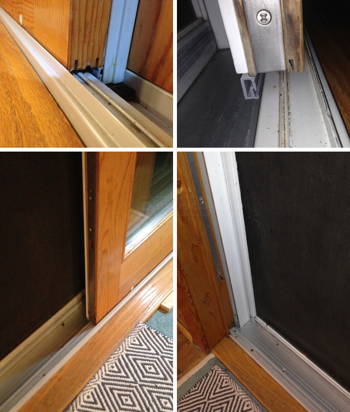 User submitted photos of patio door hardware.
