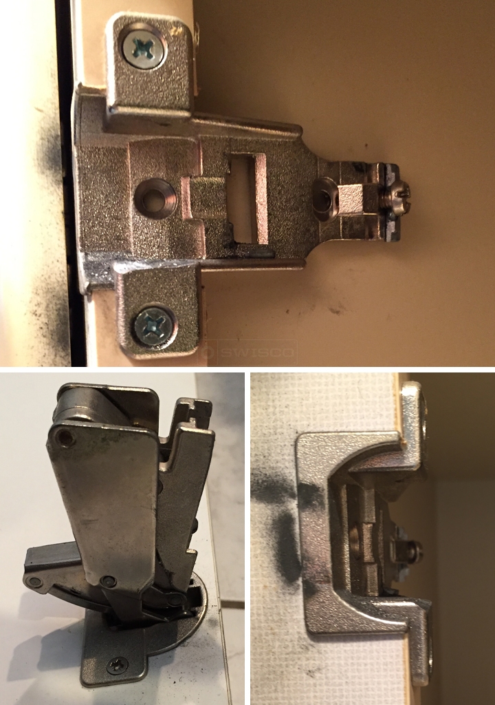 User submitted photos of a cabinet hinge.