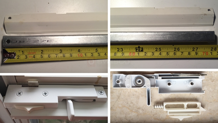 User submitted photos of window hardware.