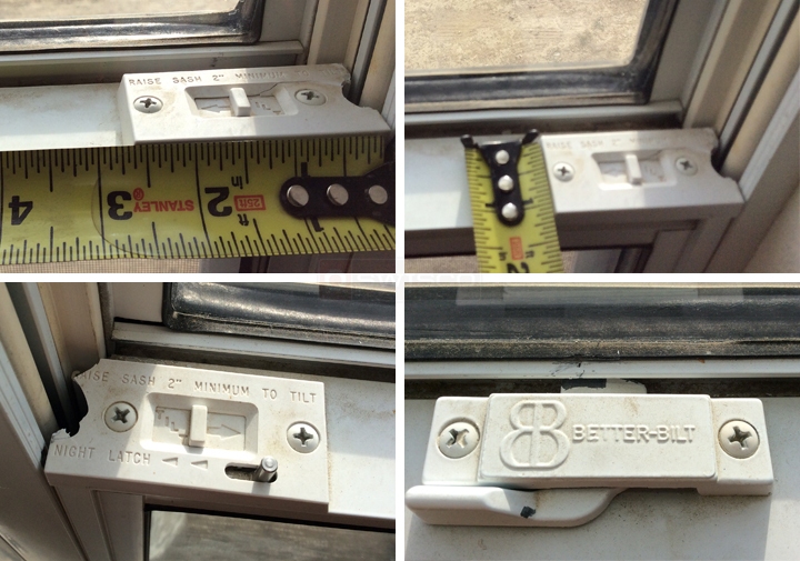 User submitted photos of window hardware.