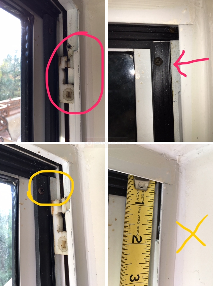 User submitted photos of window hardware.