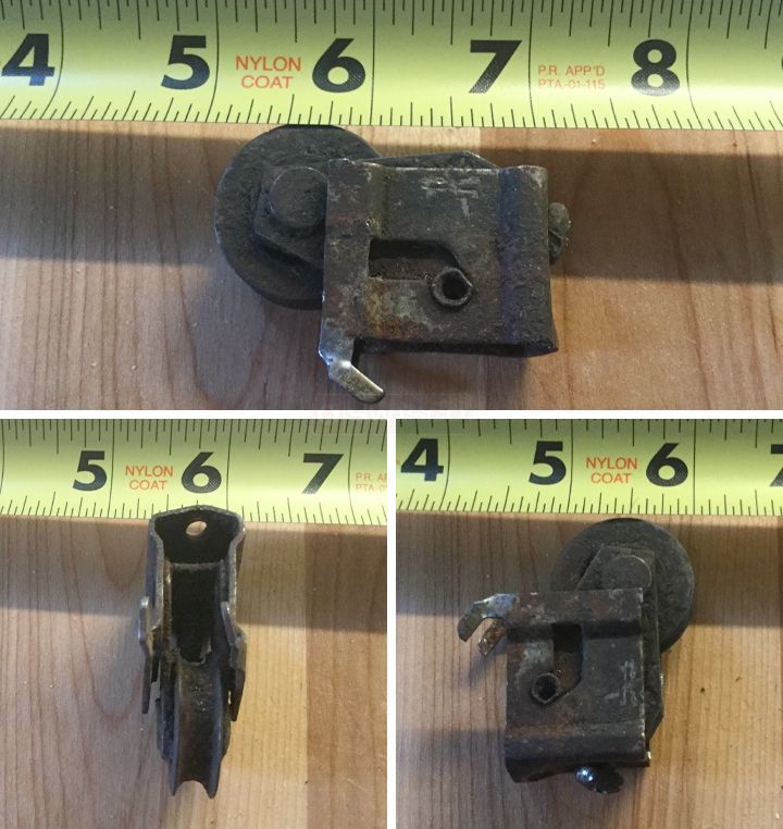 User submitted photos of a patio door roller.