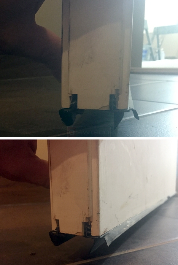 User submitted photos of a door sweep.