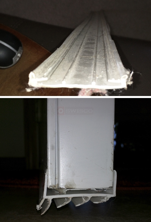 User submitted photos of a door sweep.