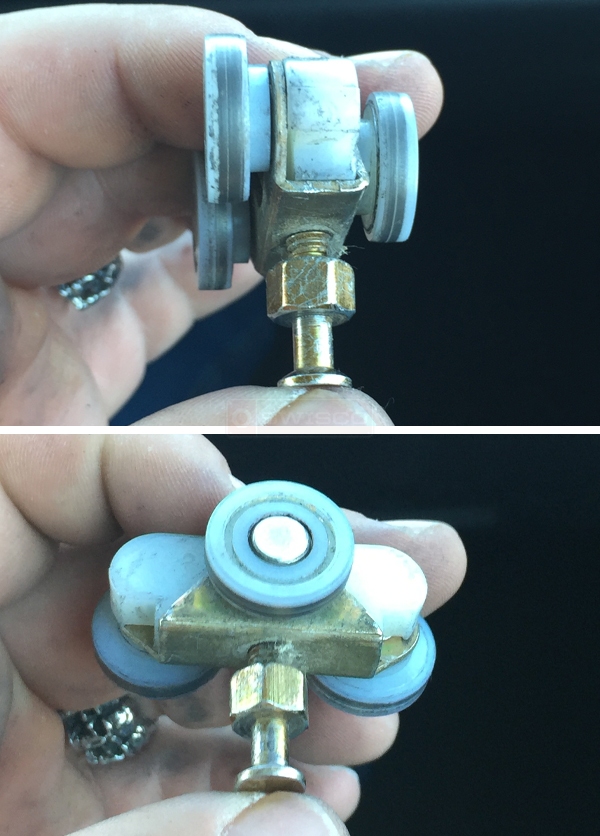 User submitted a photo of a pocket door roller.