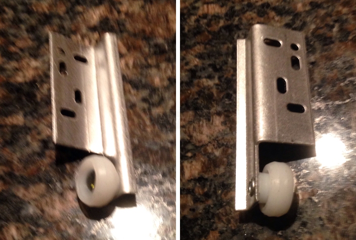 User submitted photos of a drawer roller.