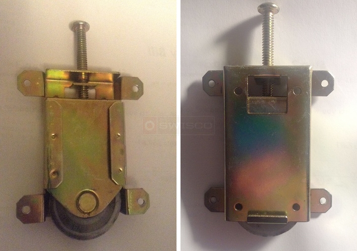 User submitted photos of a mirror closet door roller.