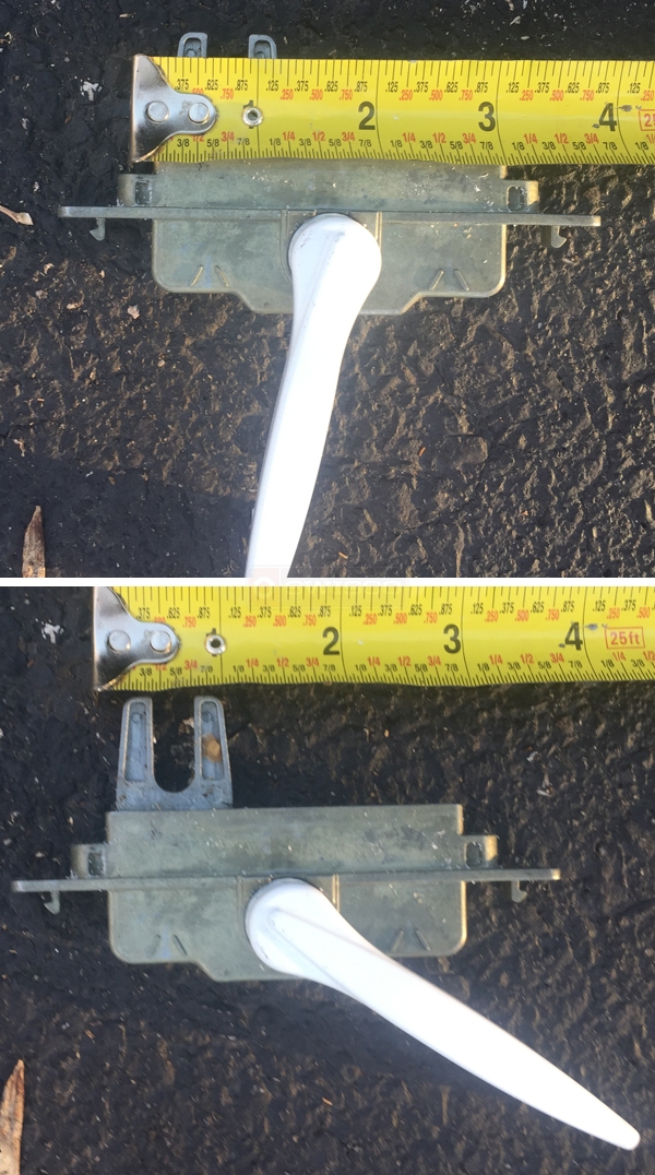 User submitted photos of window hardware.