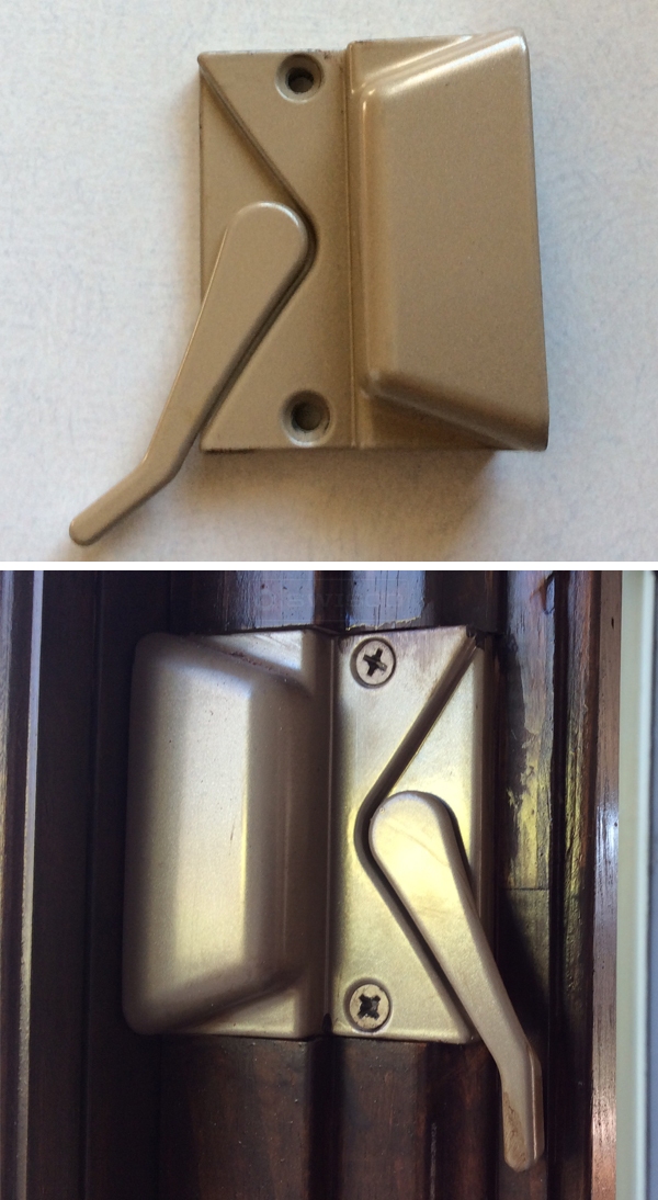 User submitted photos of a window lock.