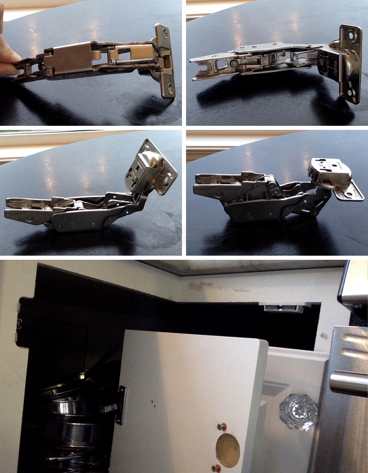 User submitted photos of a cabinet hinge.