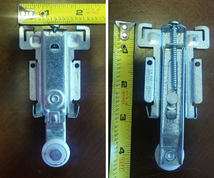 Sliding mirror door bracket.