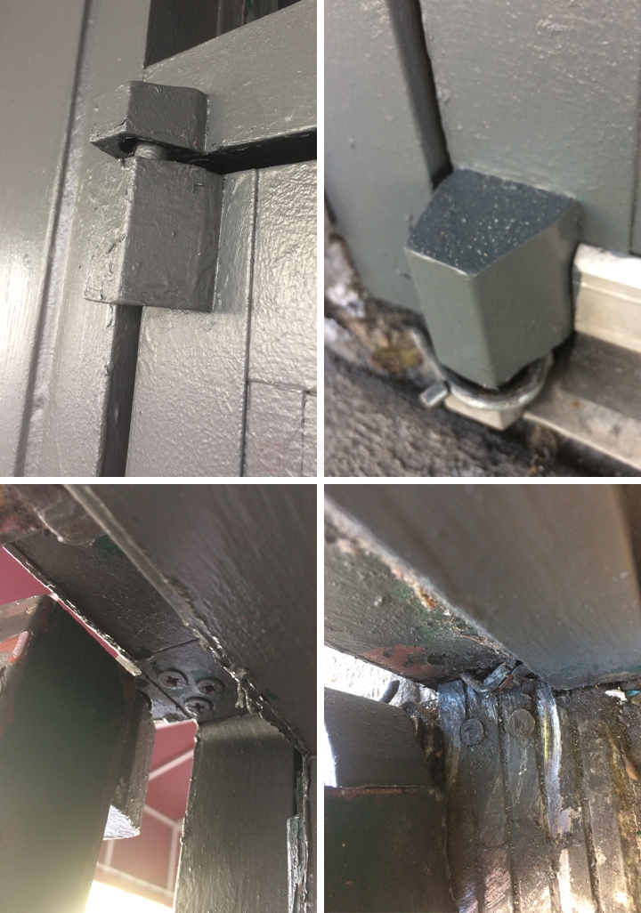 User submitted photos of door hardware.