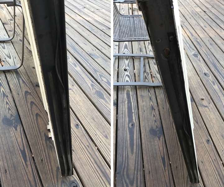 User submitted photos of a door sweep.
