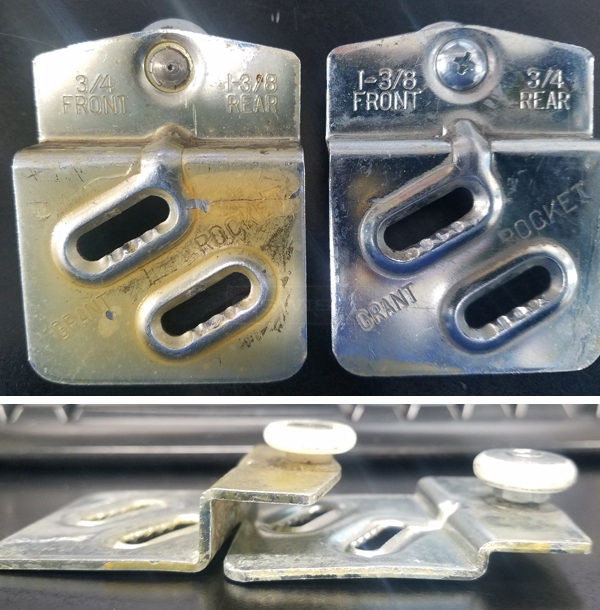 User submitted photos of closet door hardware.