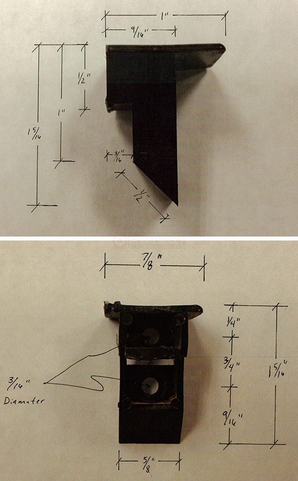 User submitted photos of a top sash guide.