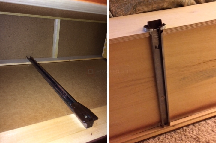 User submitted photos of drawer hardware.