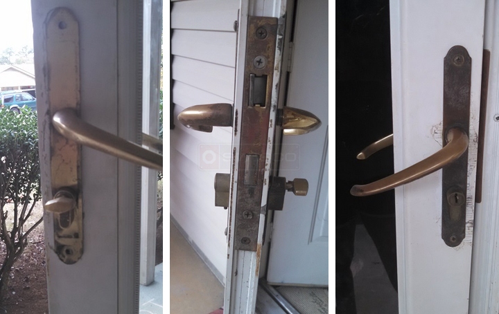 User submitted photos of a door handle set.