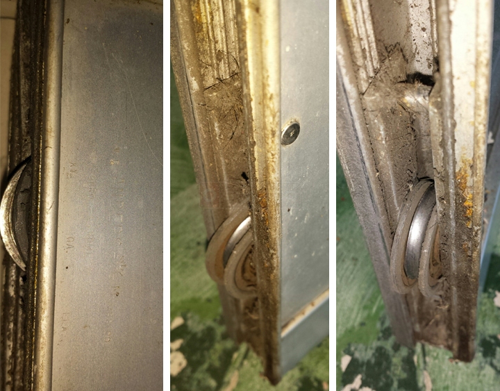 User submitted photos of patio door hardware.