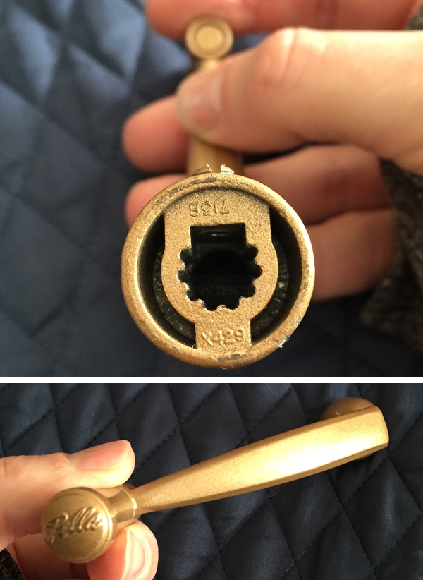 User submitted photos of a window operator handle.