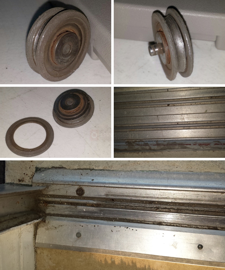 User submitted photos of patio door hardware.