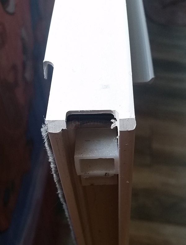 User submitted a photo of a top sash guide.