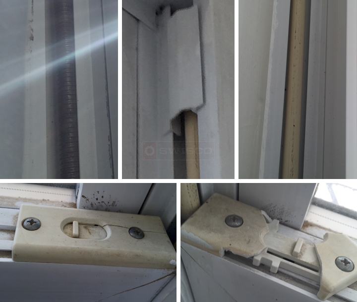 User submitted photos of window hardware.