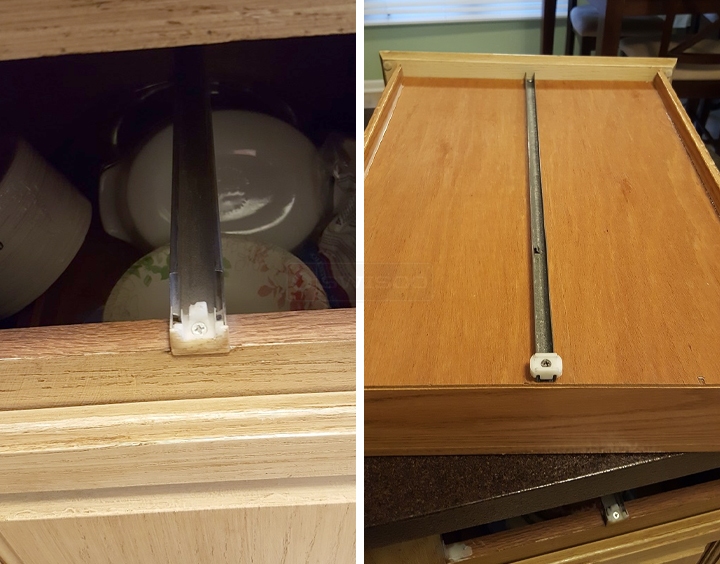 User submitted photos of drawer hardware.