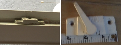 User submitted photos of a window lock.