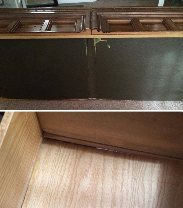 User submitted image of their drawer and cabinet hardware.