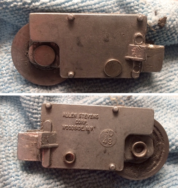 User submitted photos of a patio door roller.