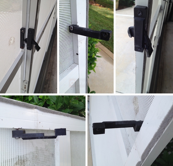 User submitted photos of window hardware.