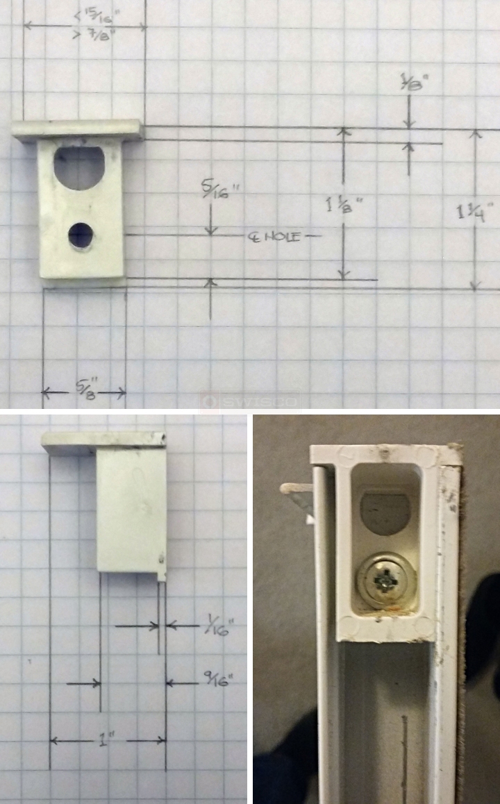 User submitted photos of a top sash guide.