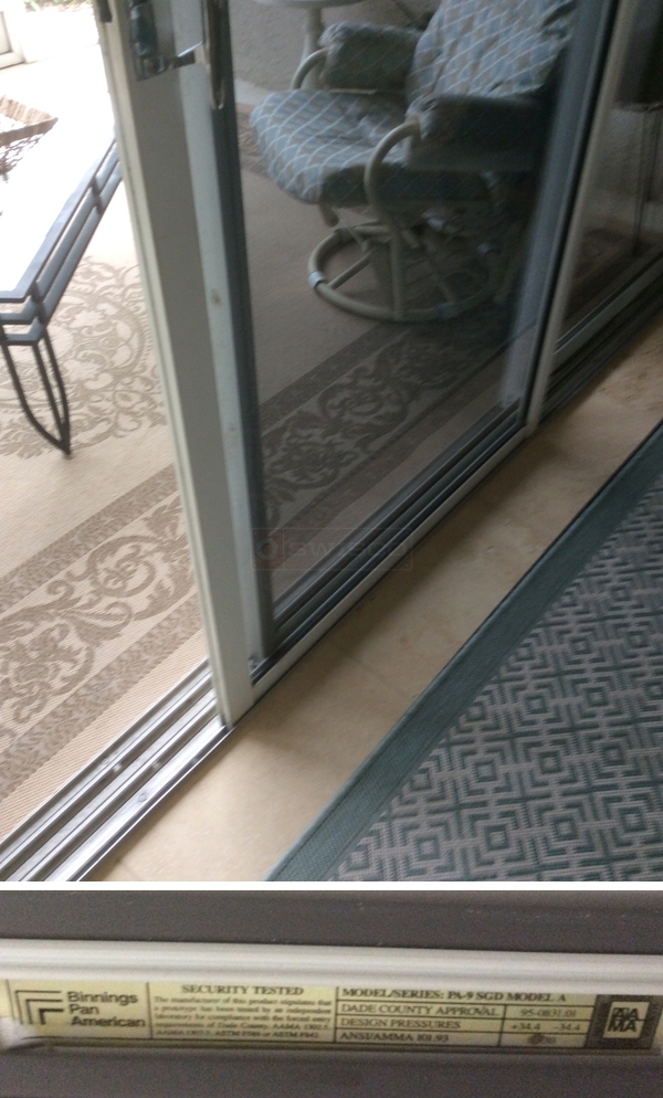 User submitted photos of patio door hardware.