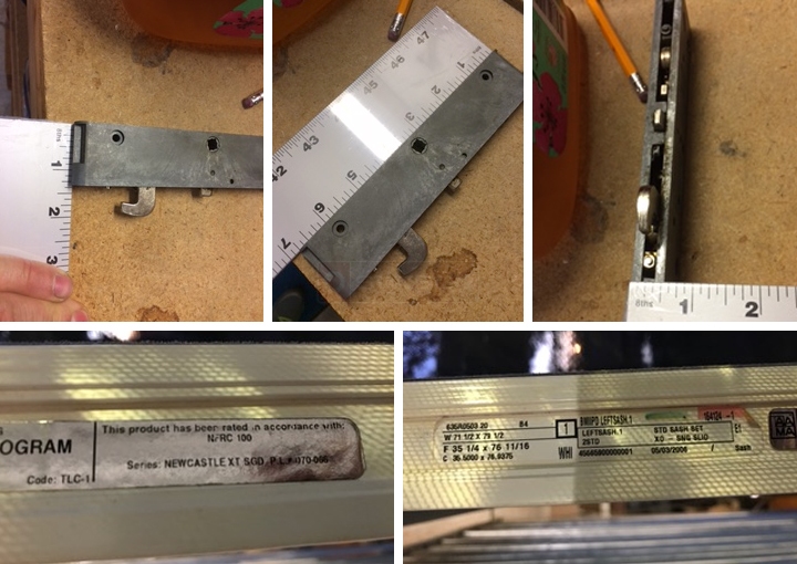User submitted photos of patio door hardware.