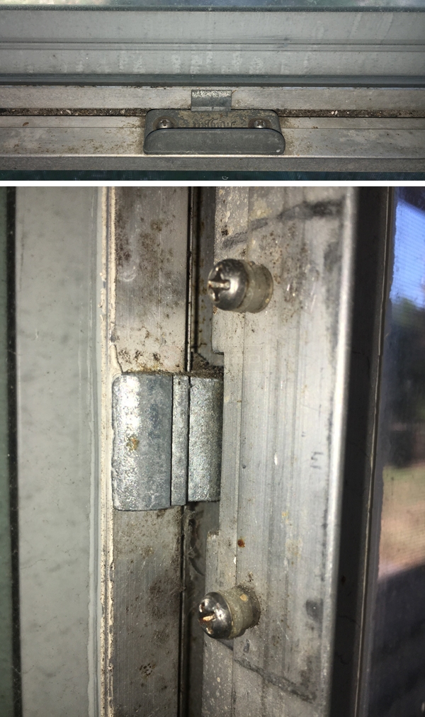 User submitted photos of window hardware.