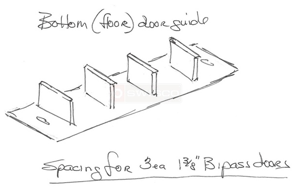 User submitted a diagram of closet hardware.