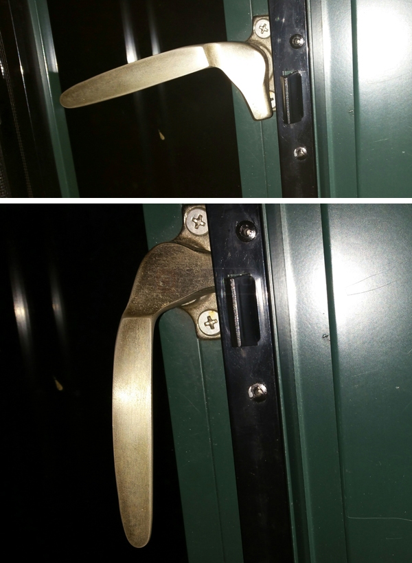 User submitted photos of a window lock.