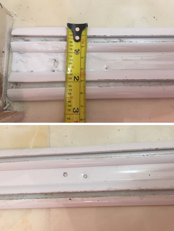 User submitted photos of mirror closet door hardware.