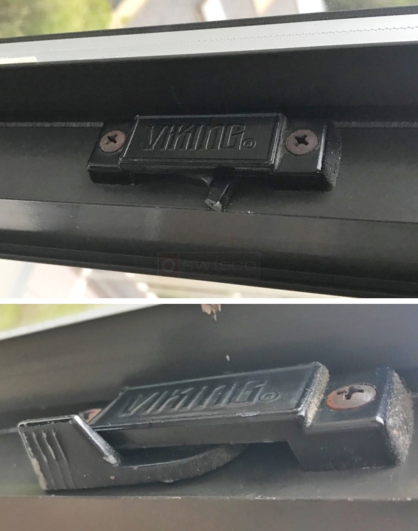 User submitted photos of a window lock.
