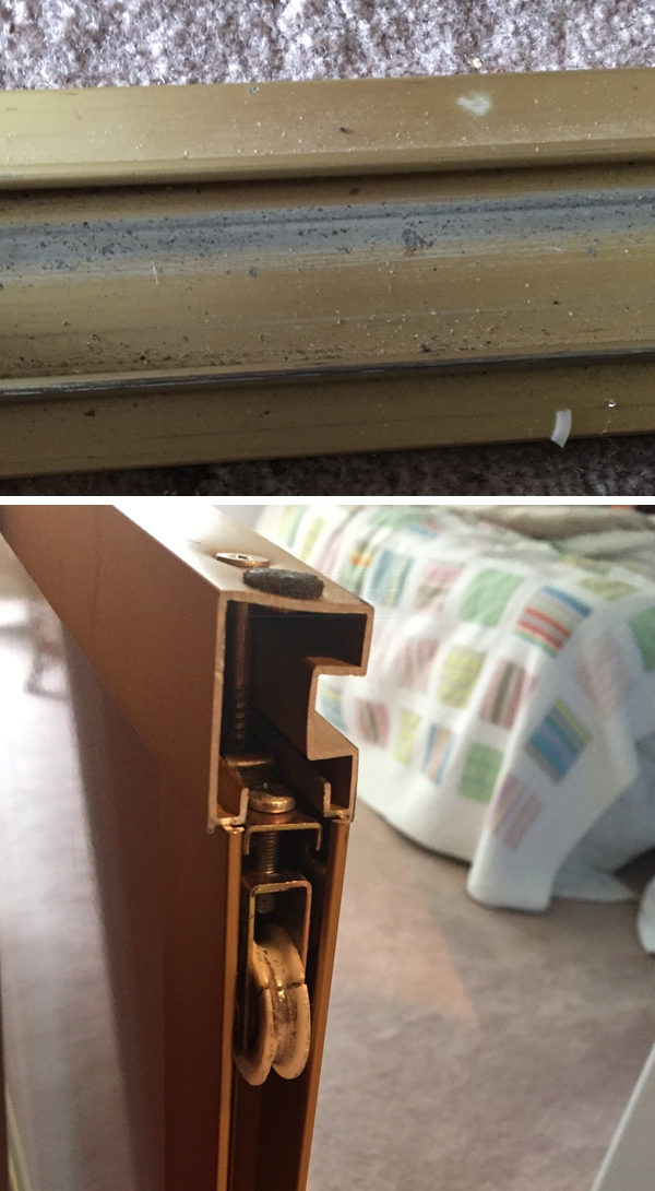 User submitted photos of closet hardware.