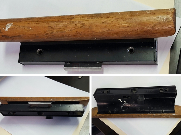 User submitted photos of patio door hardware.