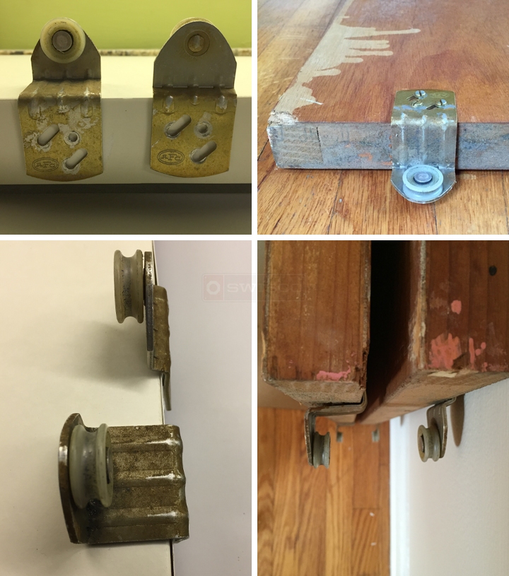 User submitted photos of a closet door roller.