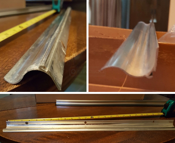 User submitted photos of a shower door sweep.