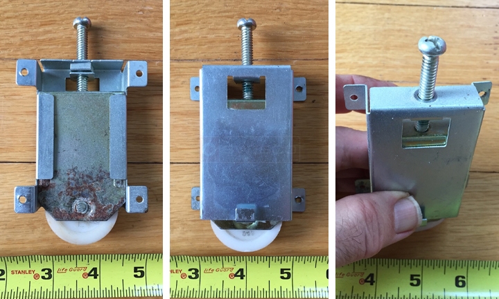 User submitted photos of a closet door roller.