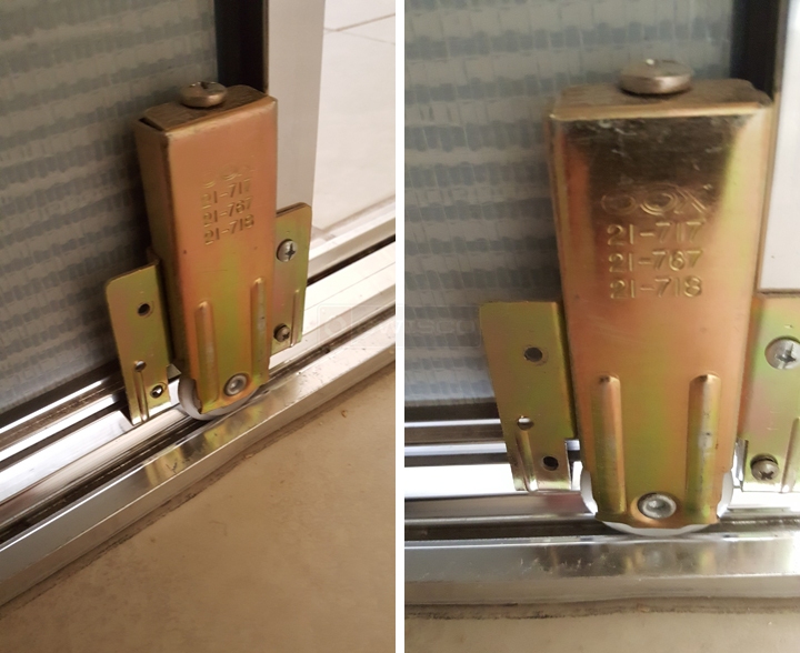 User submitted photos of a closet door roller.