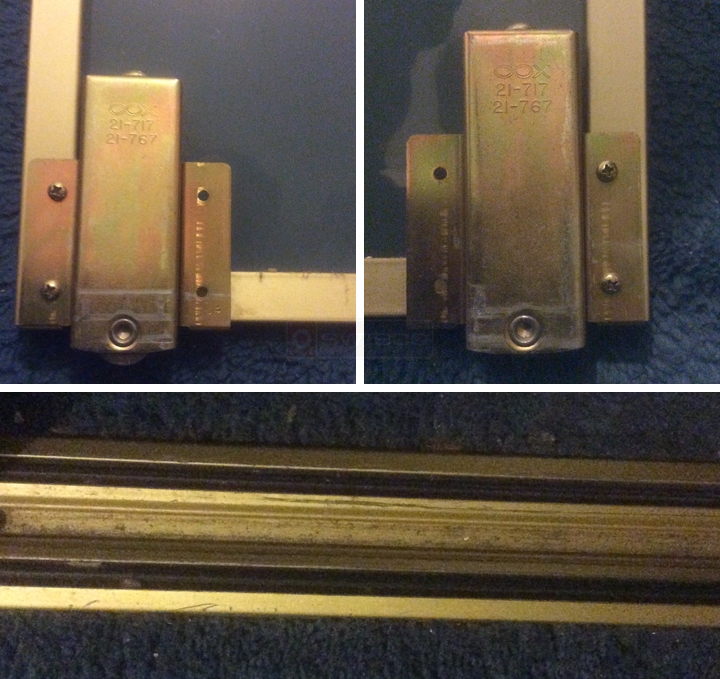 User submitted photos of closet door hardware.