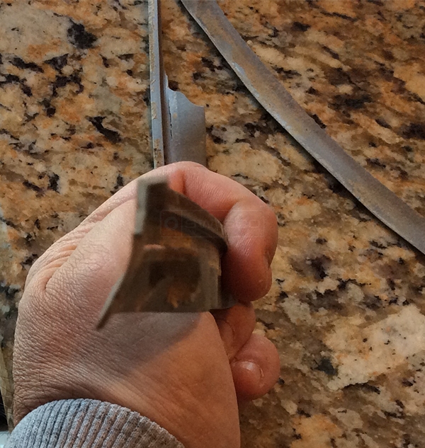 User submitted photos of a shower door sweep.