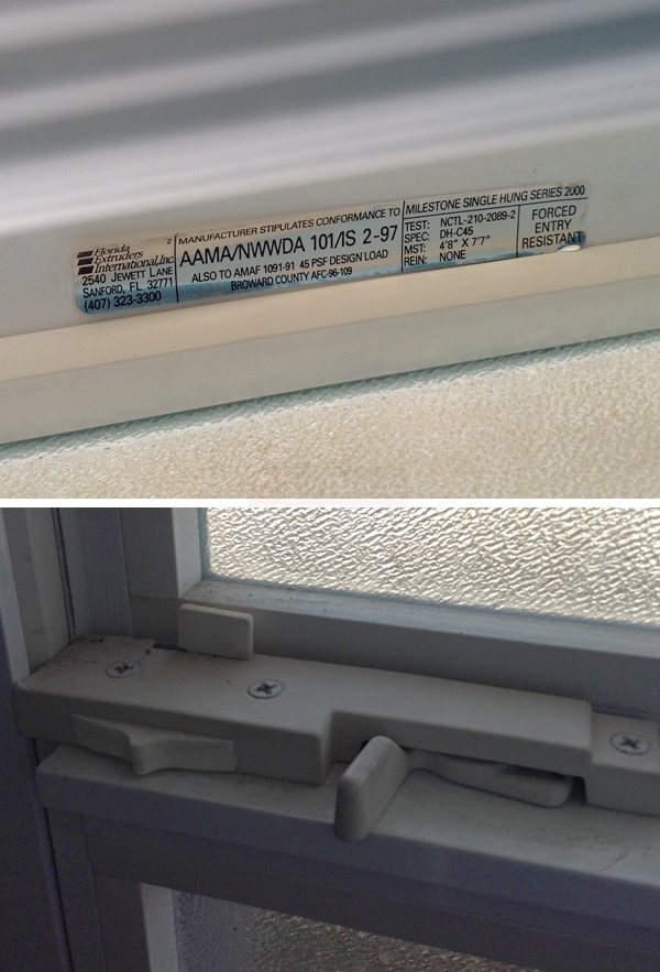 User submitted photos of window hardware.
