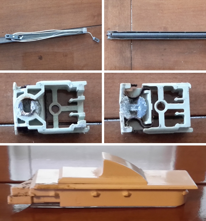 User submitted photos of window hardware.