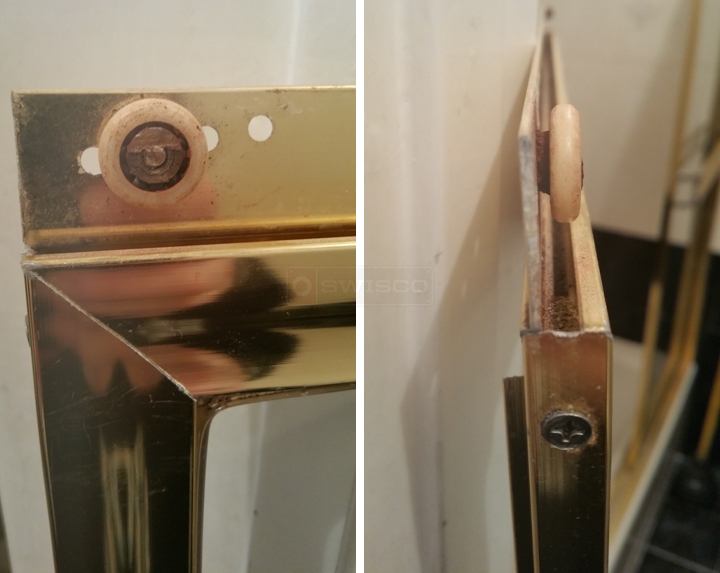 User submitted photos of a closet door roller.